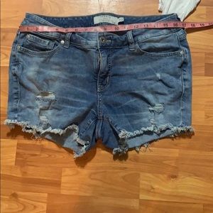 Torrid distressed shorts used once size 10
